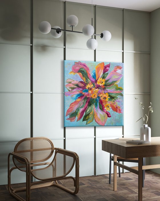 XL size abstract emotional painting JOYFUL MOOD