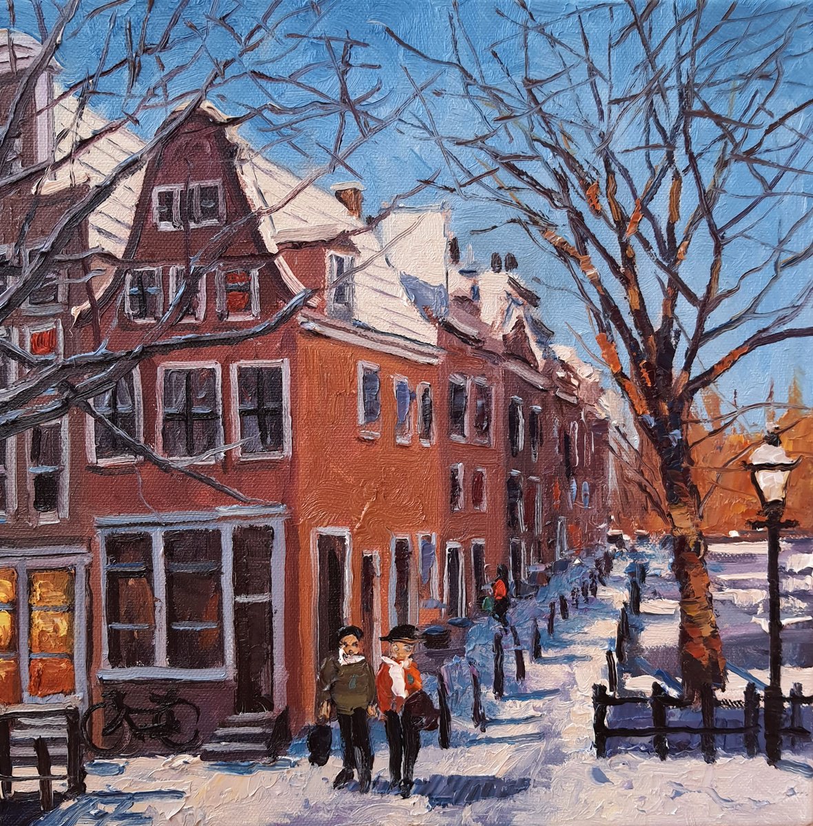 Amsterdam snow by Roberto Ponte