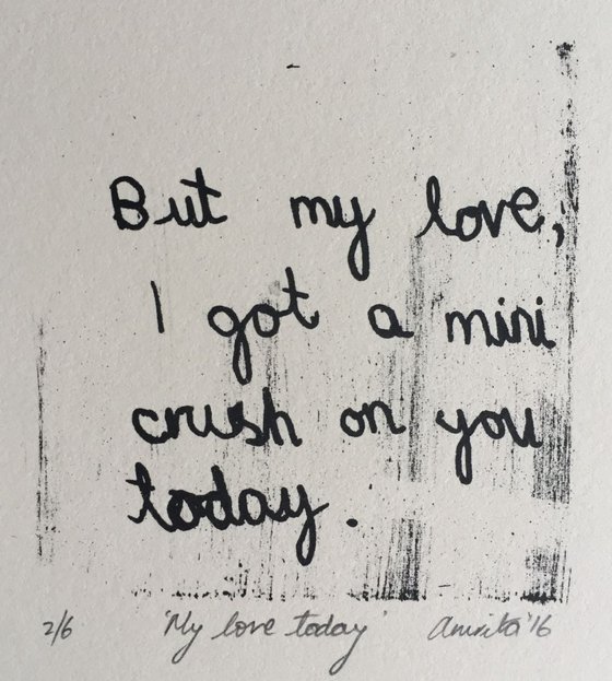 My Love Today (3"x3")