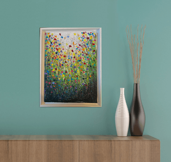 Abstract wild flower meadow