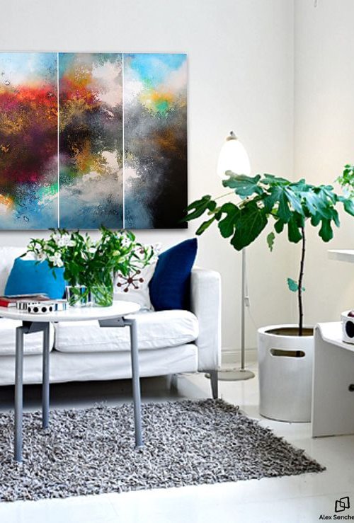 Abstract Painting straight from the artist's studio! / 5 in 1 / Fabulous Island by Alex Senchenko