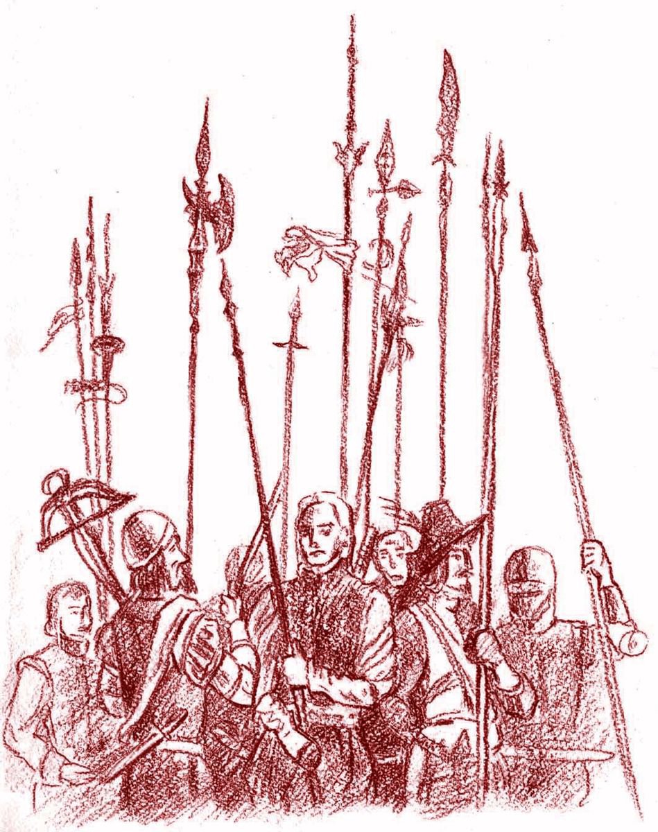 Impressionistic Portrait Pastel Drawing By Kateryna Bortsova, 13 X 17", Warriors Drawing, Original Artwork