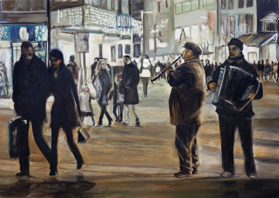 Night Scene In The City Center