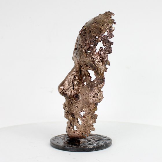 A Tear 96-22 – Bronze Lace Face Sculpture