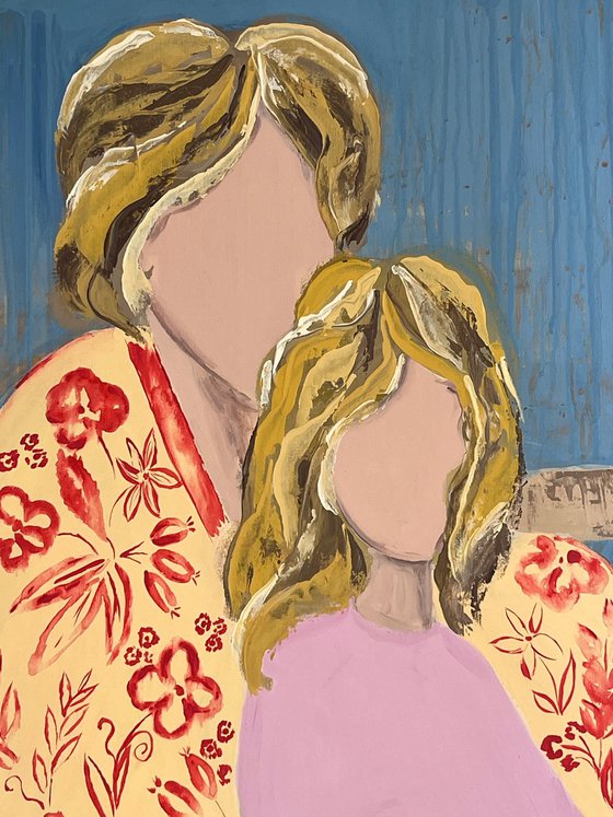 Mother Daughter Painting