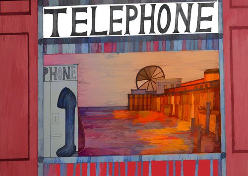 It's Good to Talk  - Red Phone box,  Brighton Pier by Christopher West