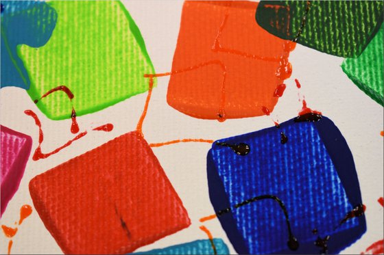 Colorful as Life- Abstract- Colourfull Sailboat Painting- Large Acrylic Art Canvas Wart Art Ready to hang