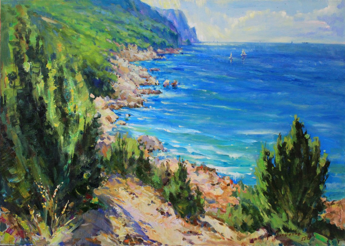 Summer Sun Over The Sea By Alisa Onipchenko-Cherniakovska, 51 X 35, Artwork For Sale On Artfinder