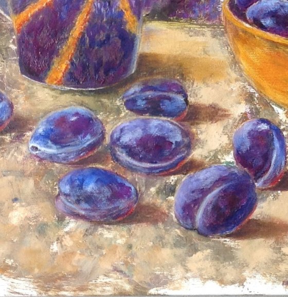 Lavender Morning with Plums