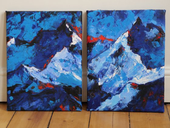 Frozen Peaks - Diptych