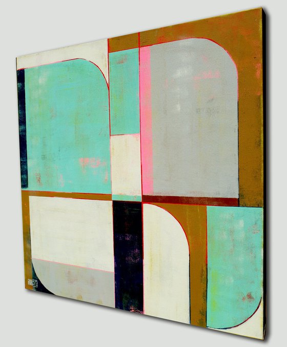 Circle in Circle Mint Square