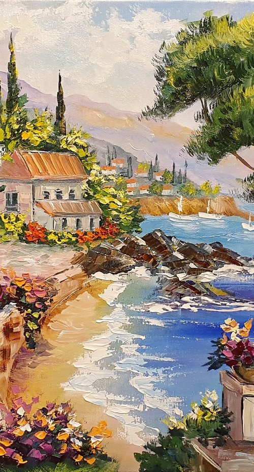 Neapolitan coast 35*45 cm by Anna Reznik