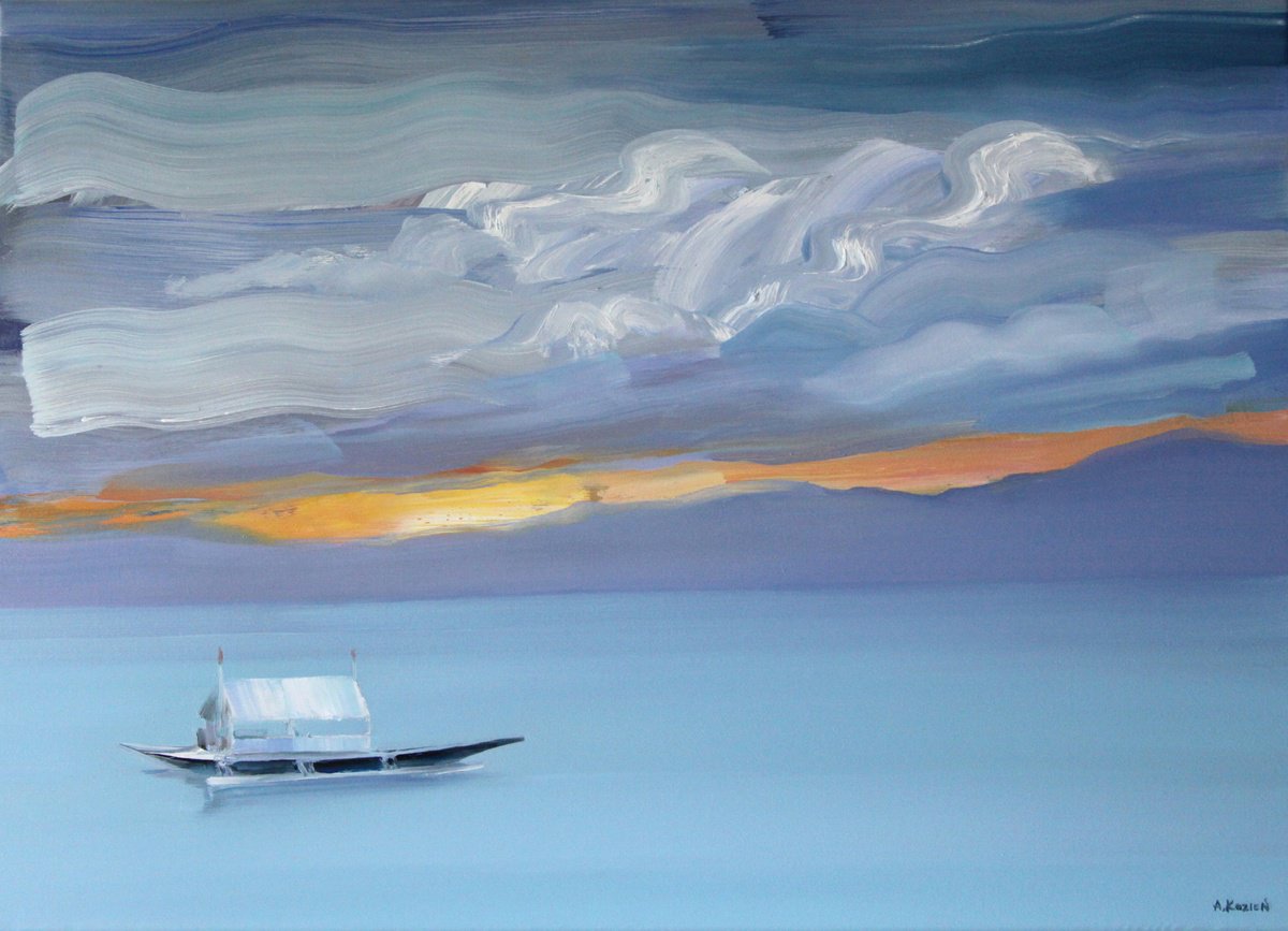 Agnieszka Kozień | Original  Oil Painting | All Sunsets 7 | 70 X 50Cm | Artwork For Sale On Artfinder