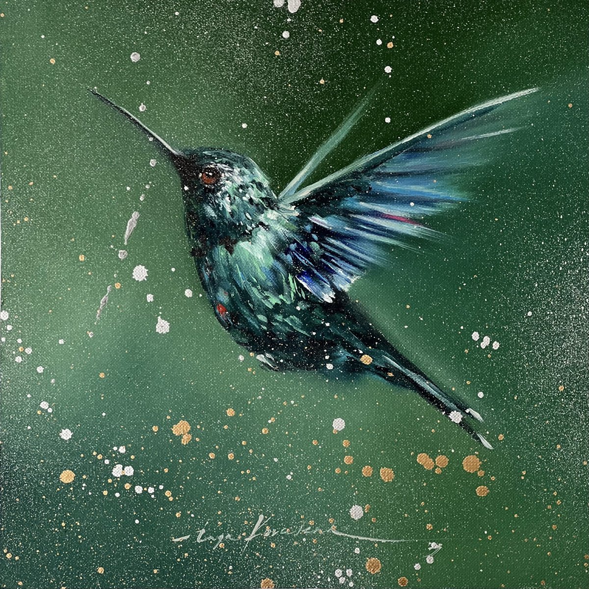A charming little hummingbird by Inga Kovalenko