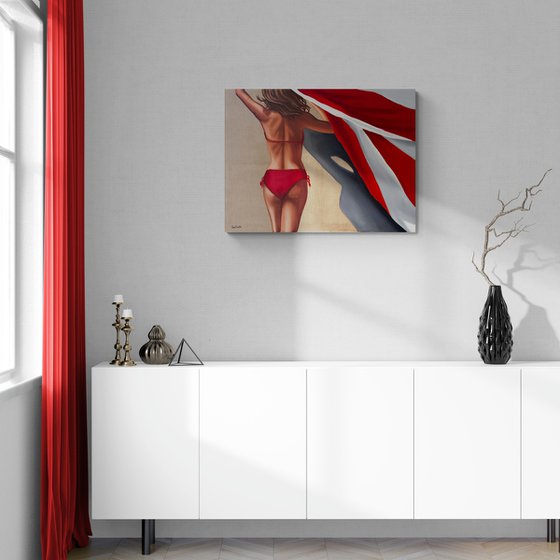 Woman in Red Bikini