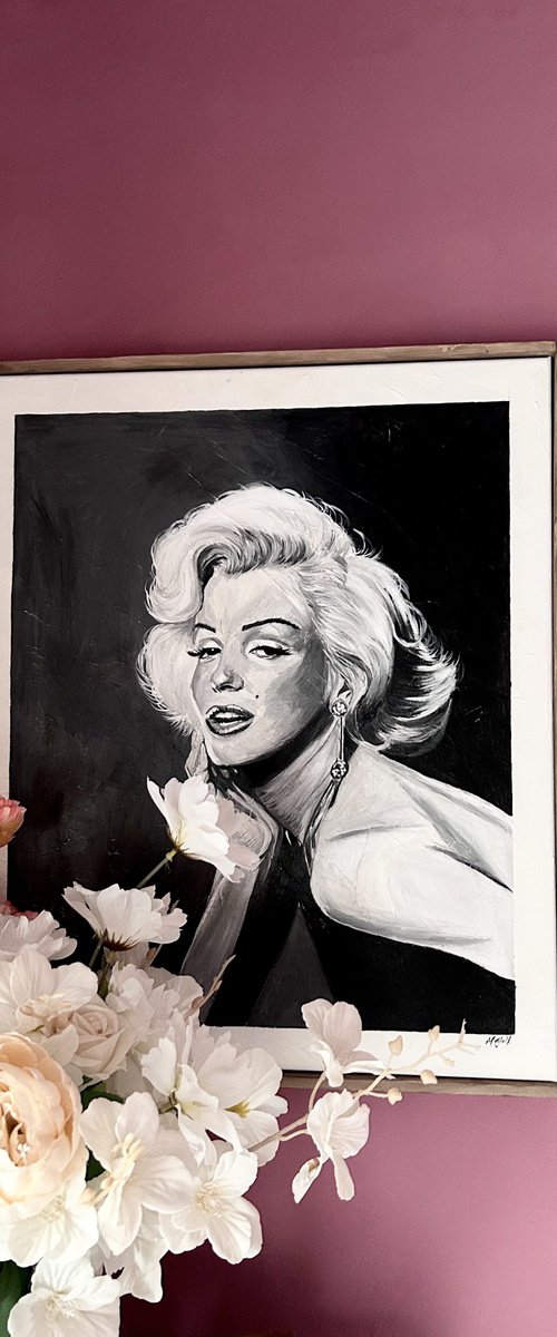 Marilyn Textured Painting by Amelia Taylor