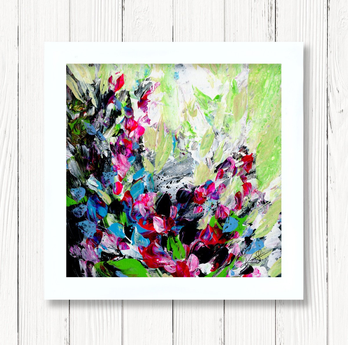 Floral Jubilee 38 - Framed Abstract Floral Art by Kathy Morton Stanion by Kathy Morton Stanion