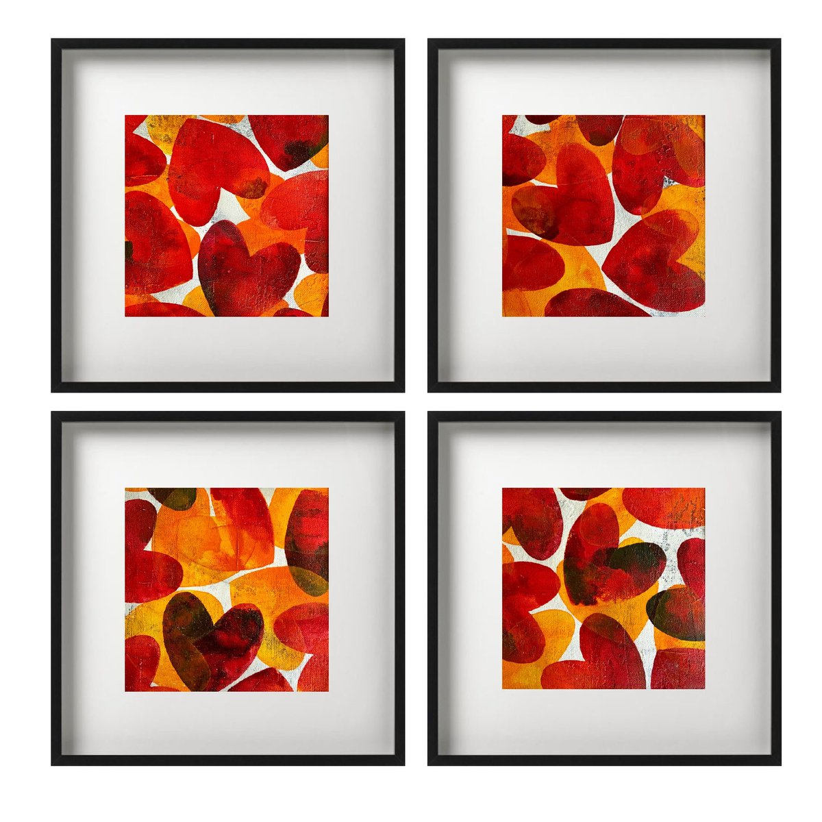 Love ❤️ in red No. 1129 - set of 4 by Anita Kaufmann