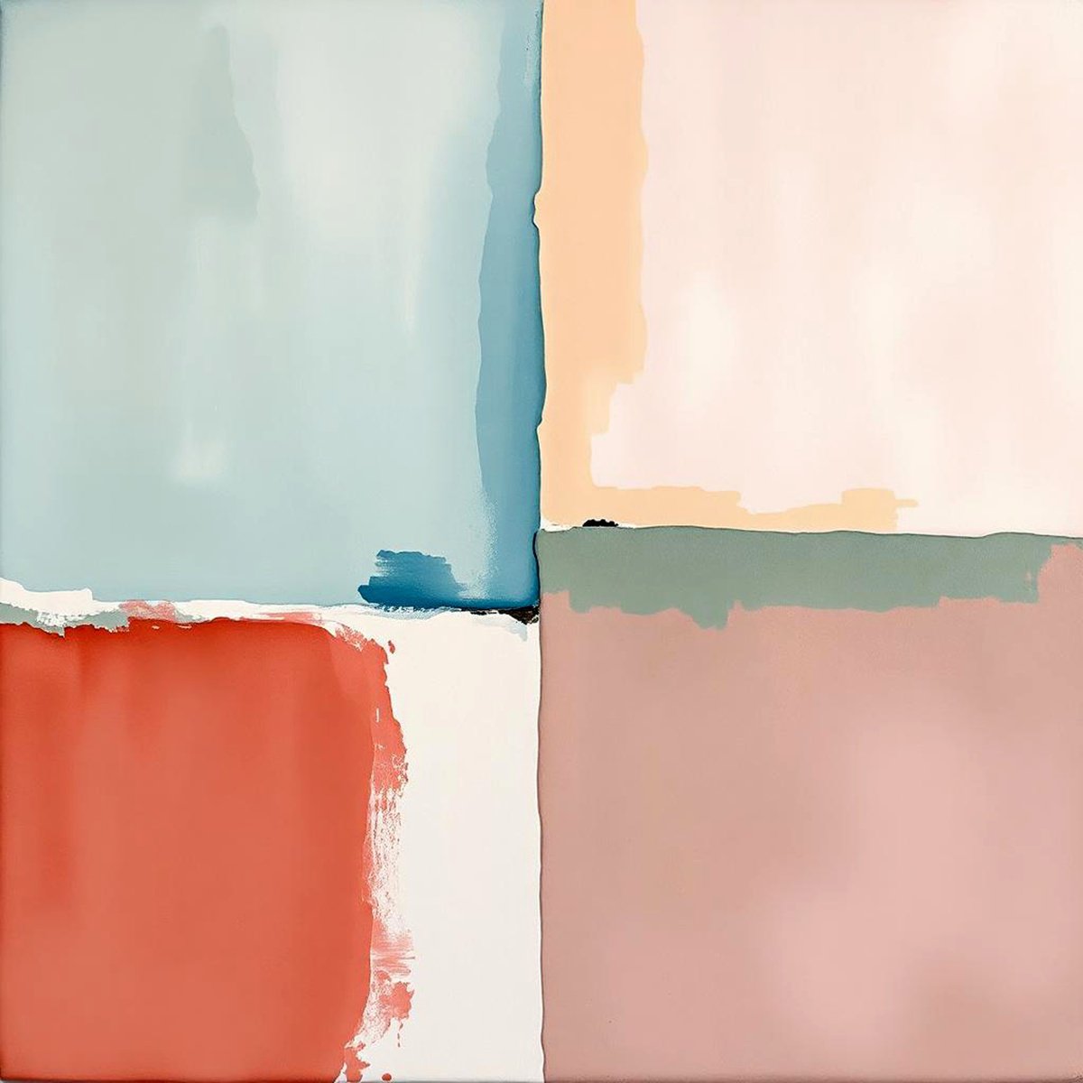 Abstract Giclee Print By Alessandro Butera, 35 X 35, Four Chromatic Emotions 1, Original Artwork