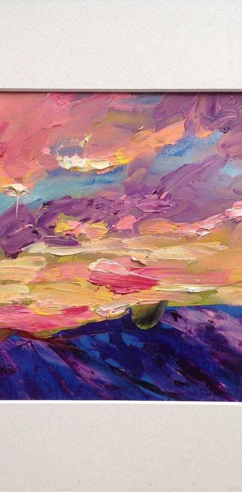 Sunset oil etude by Nataliia Nosyk