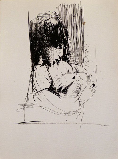 Maternity 12, 24x32 cm by Frederic Belaubre
