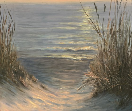 Soothing seascape oil painting