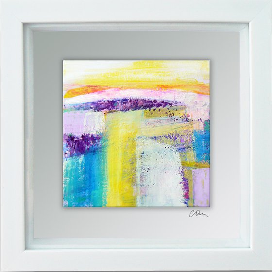 Framed ready to hang original abstract - abstract landscape #7