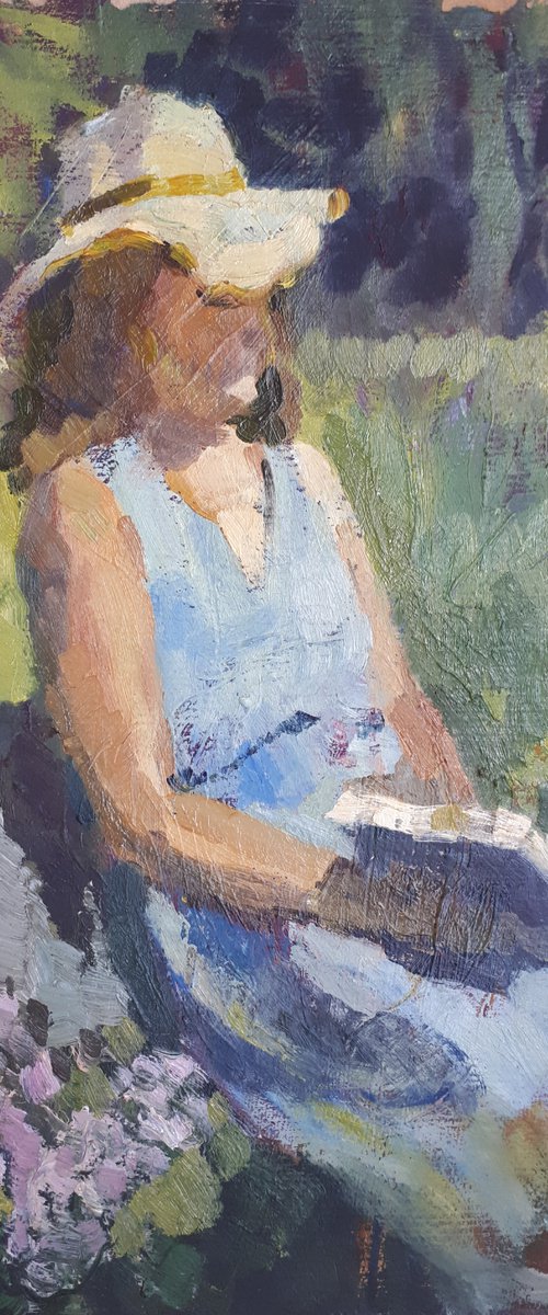 Girl in blue by Olga Onopko