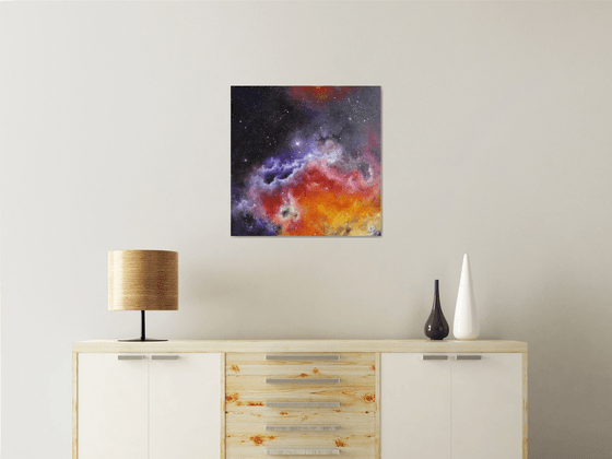 'Resurrection' Space Painting - Finger-painted