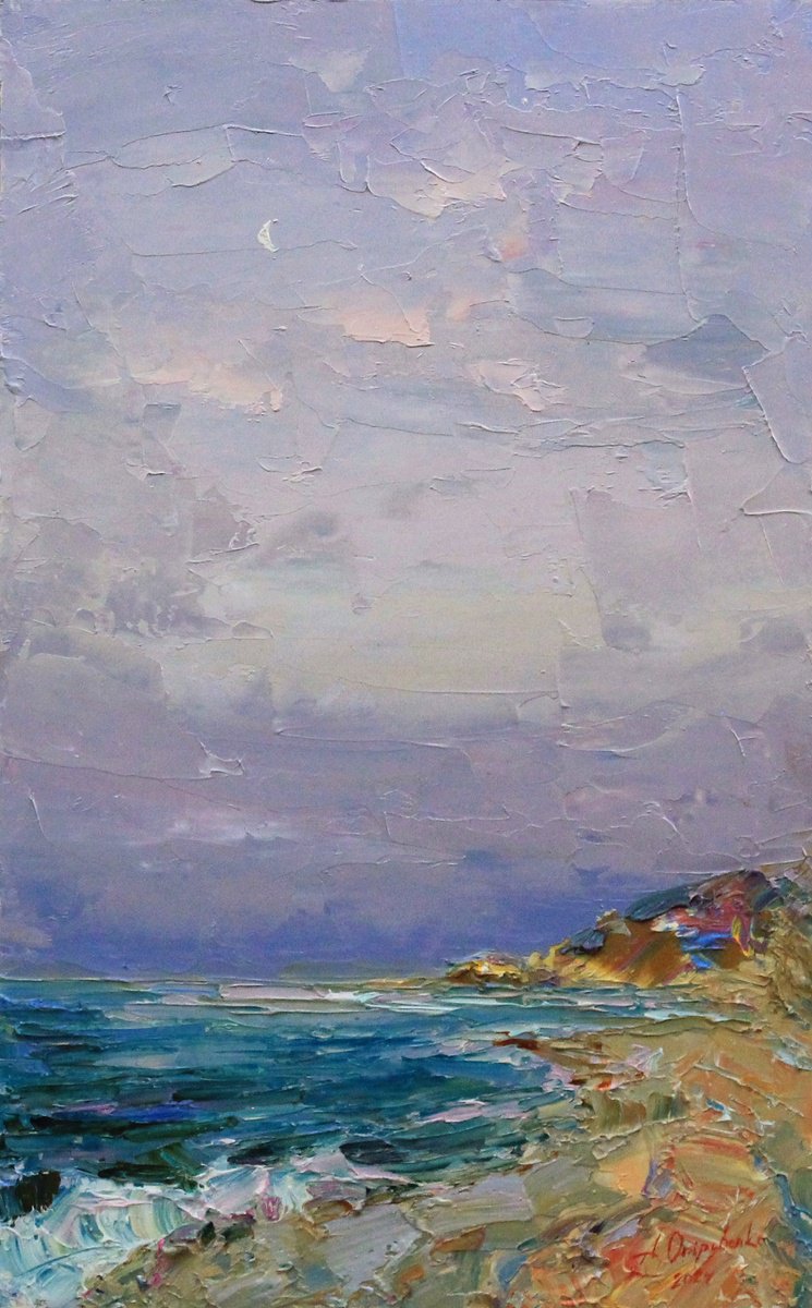Evening with new moon by Alisa Onipchenko-Cherniakovska