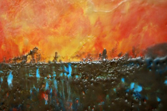 "Imaginary Sunset". Encaustic