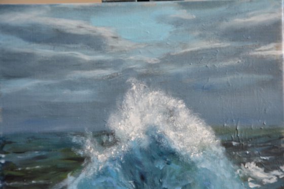 Crashing waves realistic ocean oil painting Aivazovsky inspired nautical oil art oil seascape living room wall art marine painting, nautical art 100% Hand Painted