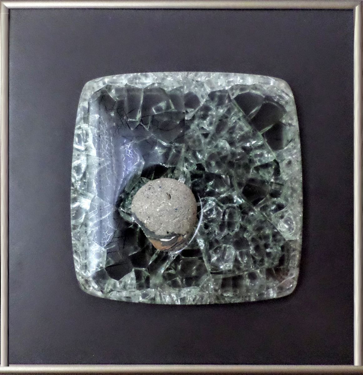 Abstract Relief By Rossitza Trendafilova, 8 X 8", "One", Original Artwork