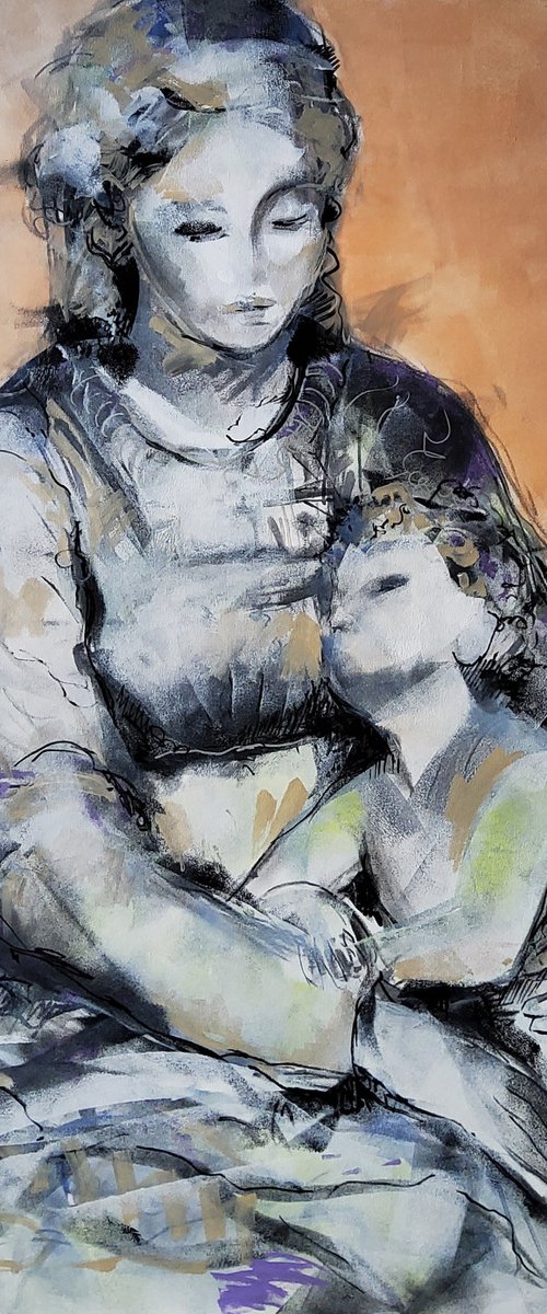 Madonna and child 5 by Marina Del Pozo