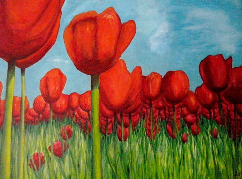 Red Tulips by Brazao