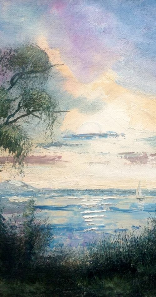 Sunrise over the Lake by Marja Brown
