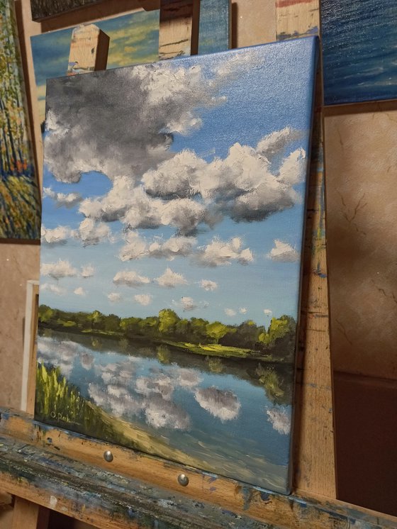 Clouds over the lake