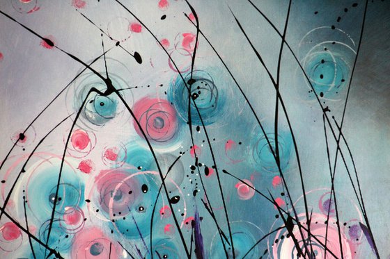 Wonderstorms #5 - Extra Large  original abstract floral landscape
