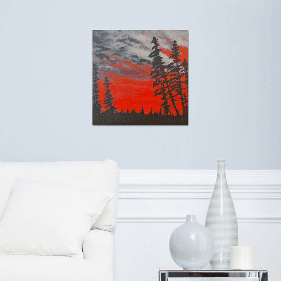 Landscape in red color 1