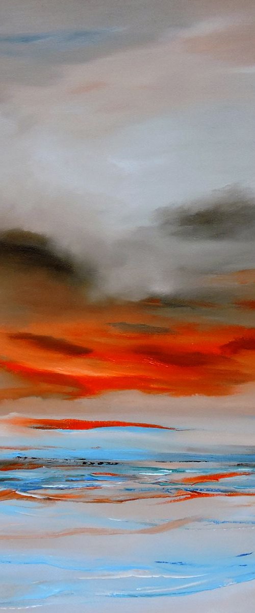 Caribbean Night. Large painting. 40" x 40". by Veta  Barker