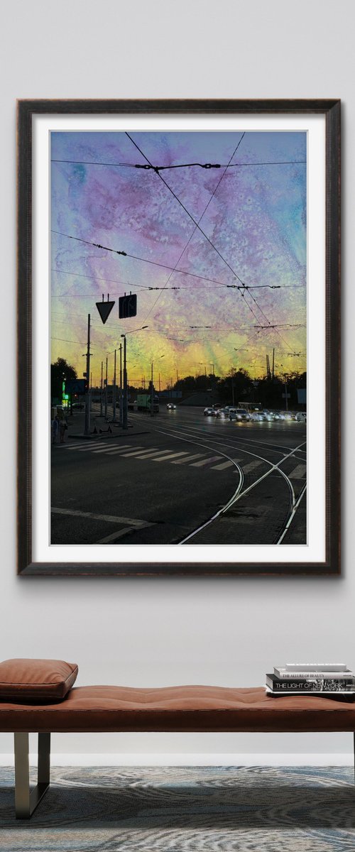 PhotoCollage Night Cityscape by Yuliia Sharapova