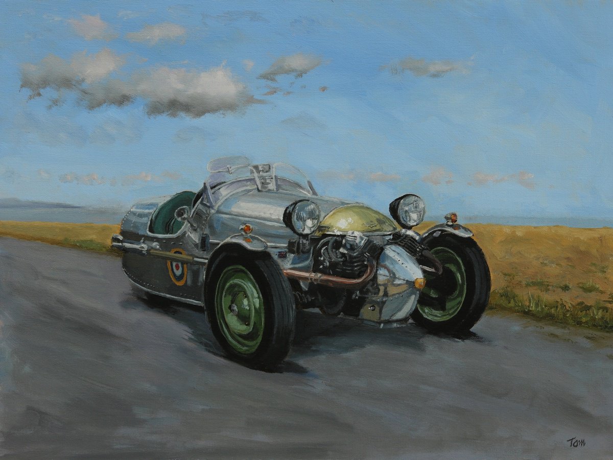 Transport Oil Painting By Tom Clay, 16 X 12", Pembleton 3-Wheeler., Original Artwork