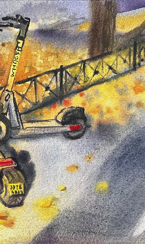 A Walk. Scooters in Love. by Natalia Veyner