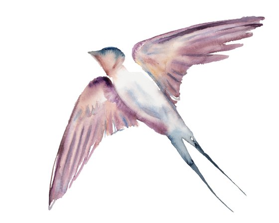 Swallows in Flight No. 28