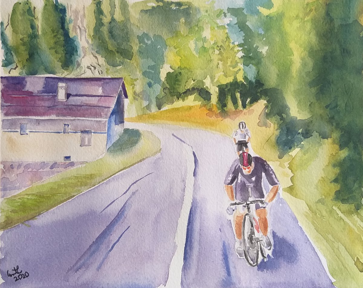 Tour de France, cycling sport art 2 by Geeta Yerra