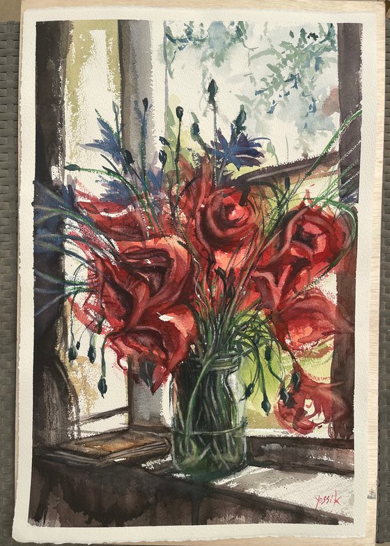 the red bouquet