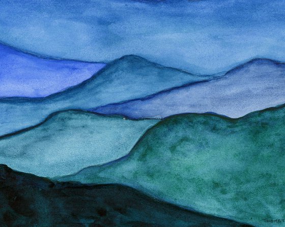 Blue Ridge Watercolor Blue