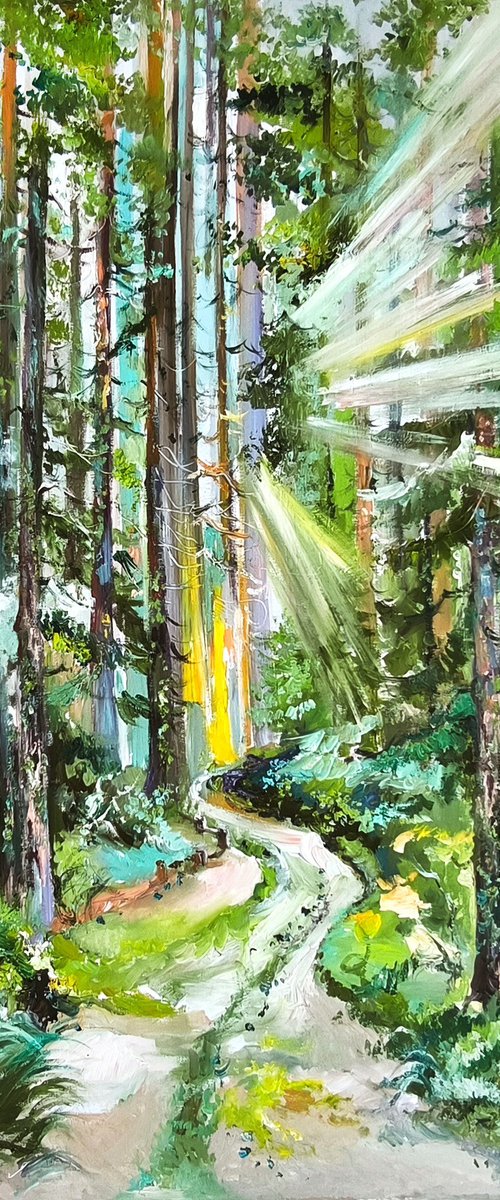 Forest painting by Annet Loginova