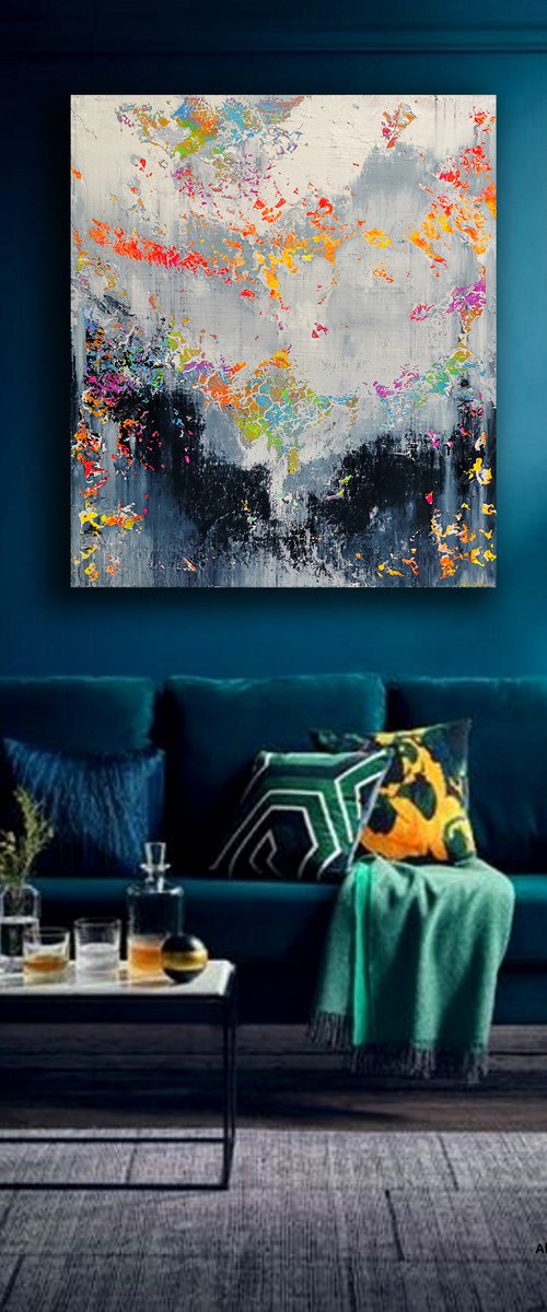 120x100cm. / Abstract painting / Abstract 1277 by Alex Senchenko