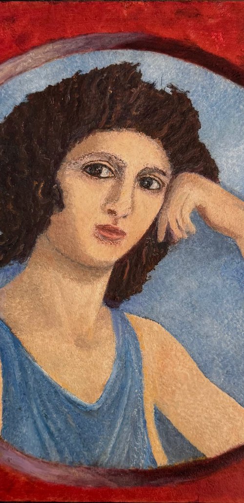 Pompeian girl 01 - Encaustic by Antonino Addis
